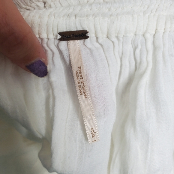 Free People White Milk Maid Crop Top - Picture 6 of 7